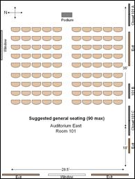 Sakuma Auditorium standard configuration (East only)