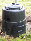 Round compost bin.