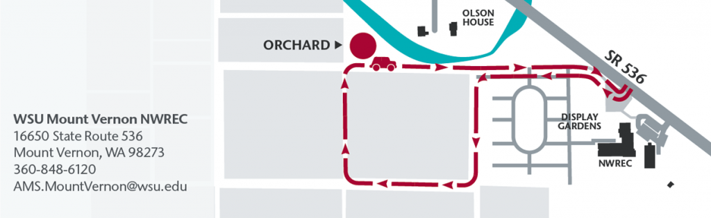 Map of NWREC showing driving loop for celebration participants.